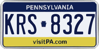PA license plate KRS8327