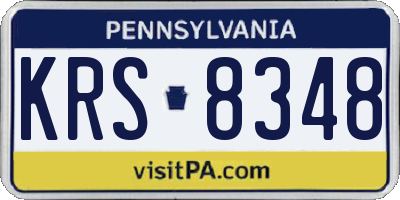 PA license plate KRS8348