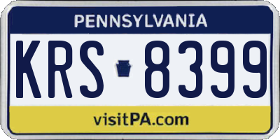 PA license plate KRS8399