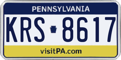 PA license plate KRS8617