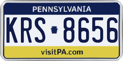 PA license plate KRS8656