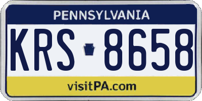 PA license plate KRS8658