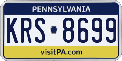 PA license plate KRS8699