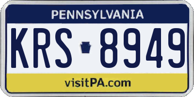 PA license plate KRS8949