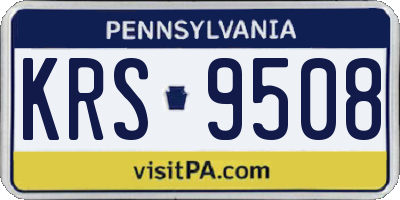 PA license plate KRS9508