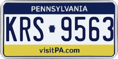 PA license plate KRS9563