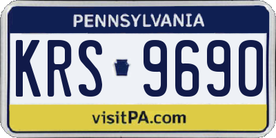 PA license plate KRS9690