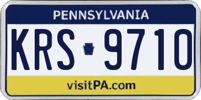 PA license plate KRS9710