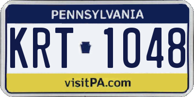 PA license plate KRT1048