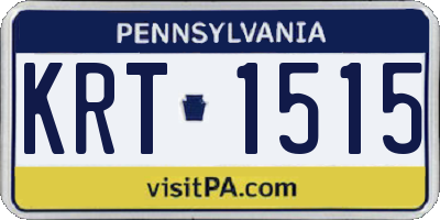 PA license plate KRT1515