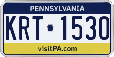PA license plate KRT1530