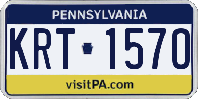 PA license plate KRT1570