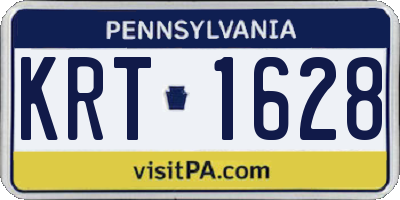 PA license plate KRT1628