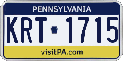 PA license plate KRT1715