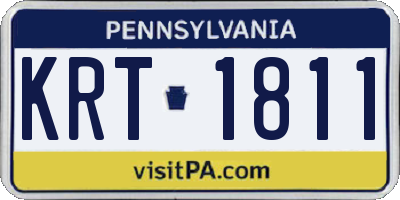 PA license plate KRT1811
