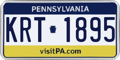 PA license plate KRT1895