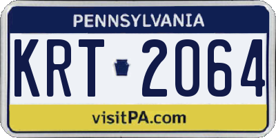 PA license plate KRT2064
