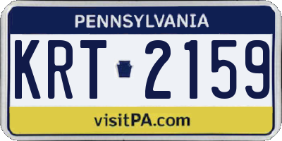 PA license plate KRT2159