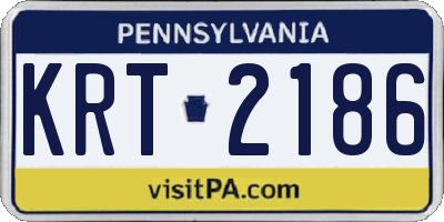 PA license plate KRT2186