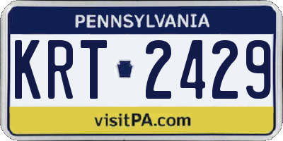 PA license plate KRT2429