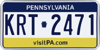 PA license plate KRT2471