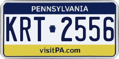 PA license plate KRT2556