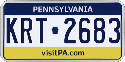 PA license plate KRT2683