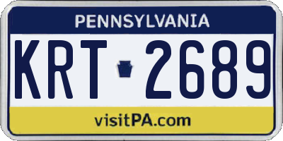 PA license plate KRT2689