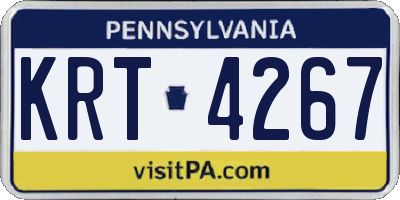 PA license plate KRT4267