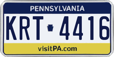 PA license plate KRT4416