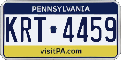 PA license plate KRT4459