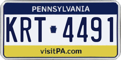 PA license plate KRT4491