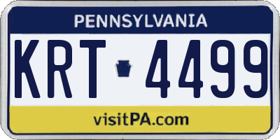 PA license plate KRT4499