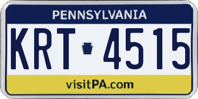 PA license plate KRT4515