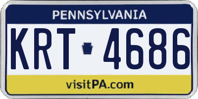 PA license plate KRT4686