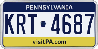 PA license plate KRT4687