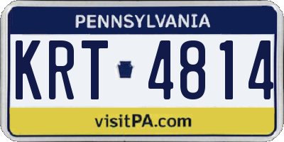 PA license plate KRT4814