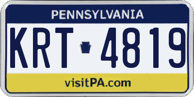 PA license plate KRT4819