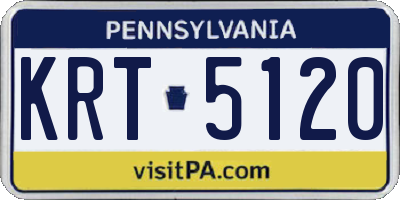 PA license plate KRT5120