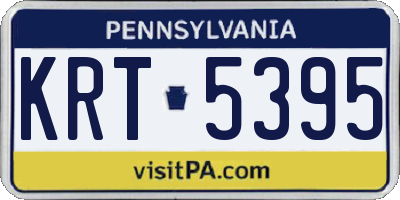 PA license plate KRT5395