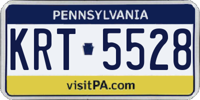 PA license plate KRT5528