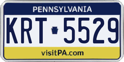 PA license plate KRT5529