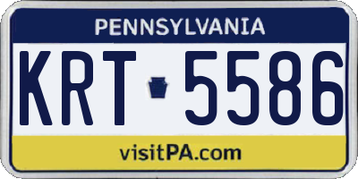 PA license plate KRT5586