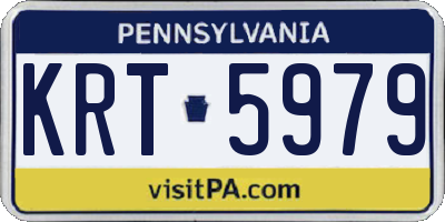 PA license plate KRT5979