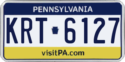PA license plate KRT6127