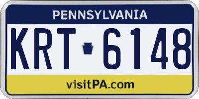 PA license plate KRT6148