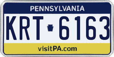 PA license plate KRT6163