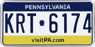 PA license plate KRT6174