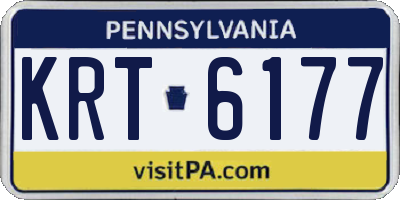 PA license plate KRT6177
