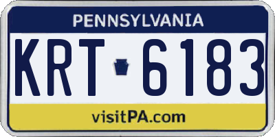 PA license plate KRT6183
